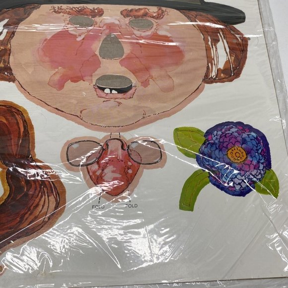 Vintage New Clown Cardboard Mask Kit Halloween 1979 Current Die Cut Old Stock - Picture 3 of 6